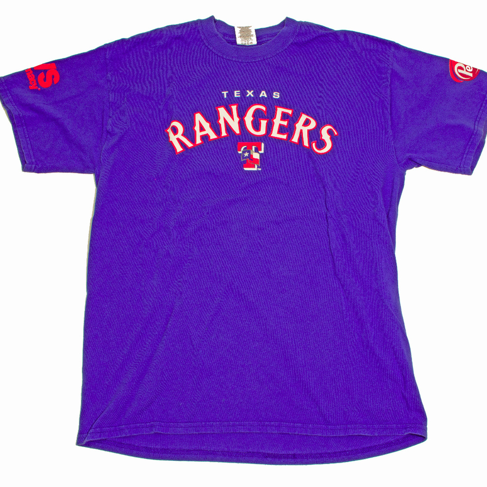 Texas Rangers MLB Blue T Shirt Dr Pepper CVS Logos